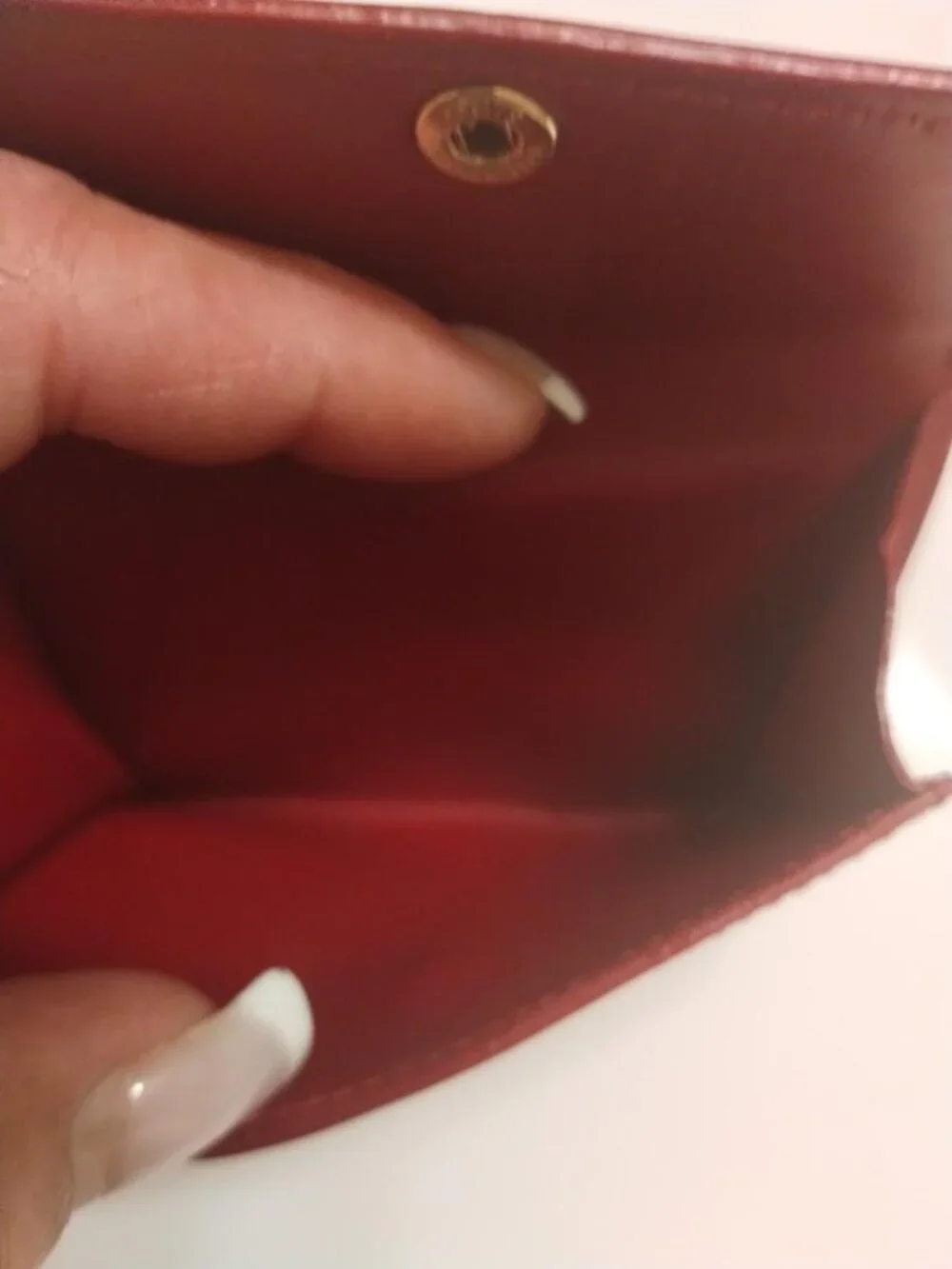 Louis Vuitton Monogram Red Vernis Trifold Card Holder/Wallet Like new